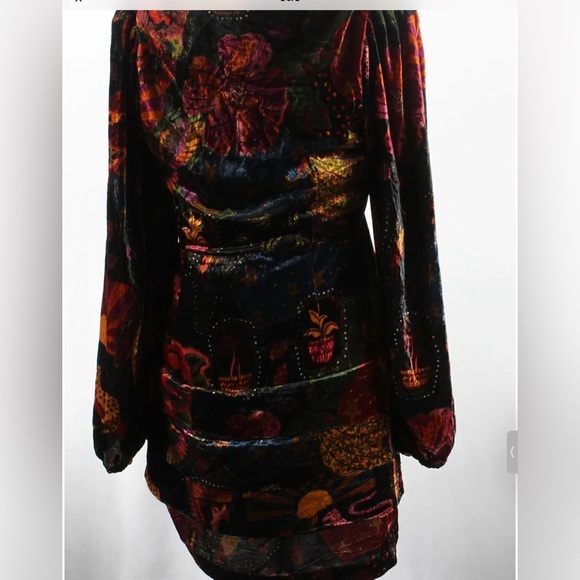 NWT Farm Rio Anthropologie Mini Crazy Mix Dress - Picture 8 of 11